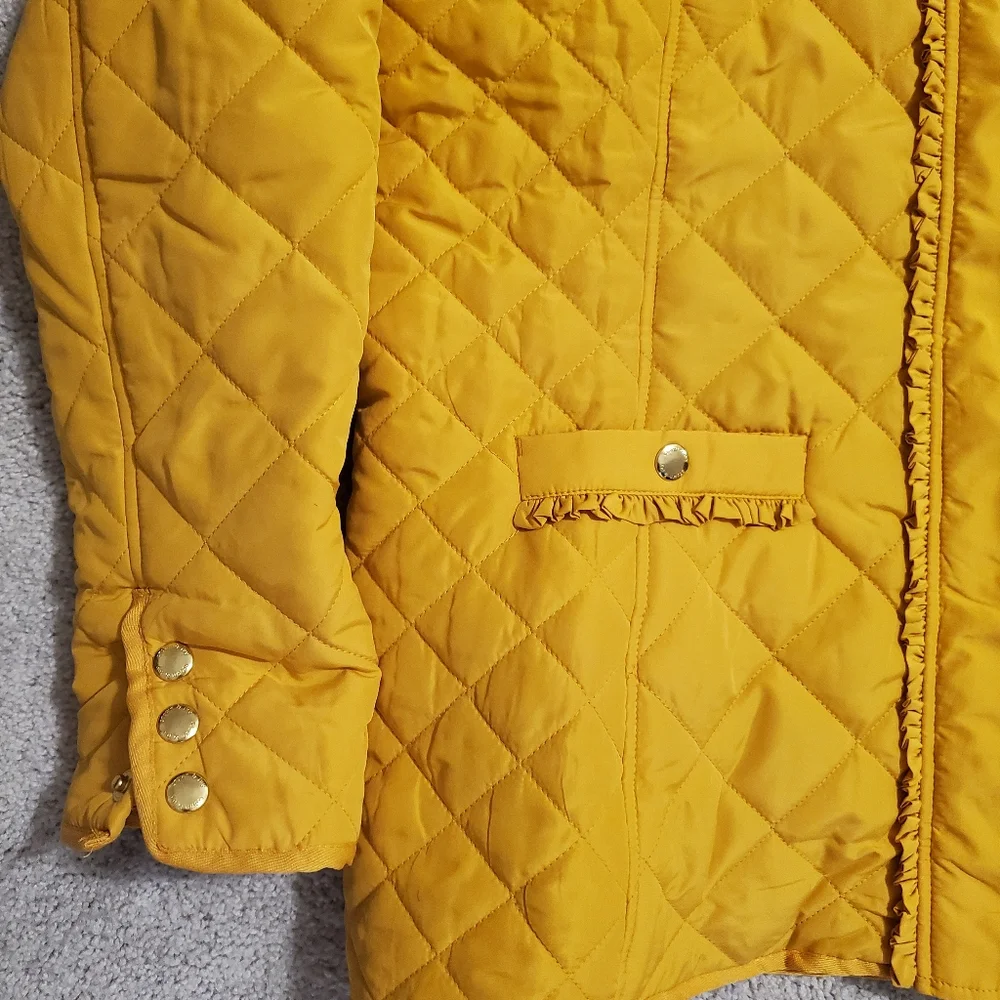 CROWN & IVY Women's Gold Quilted  Jacket  Lightweight Puffer GOLD Size ( XL) - Picture 6 of 8